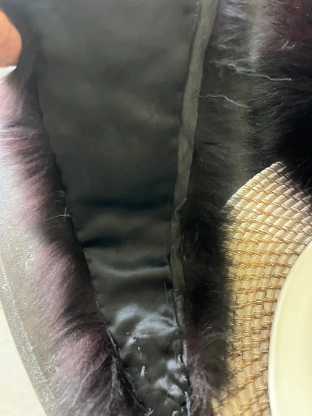 Beautiful black fox  fur collar, scarf shoulder wrap 45